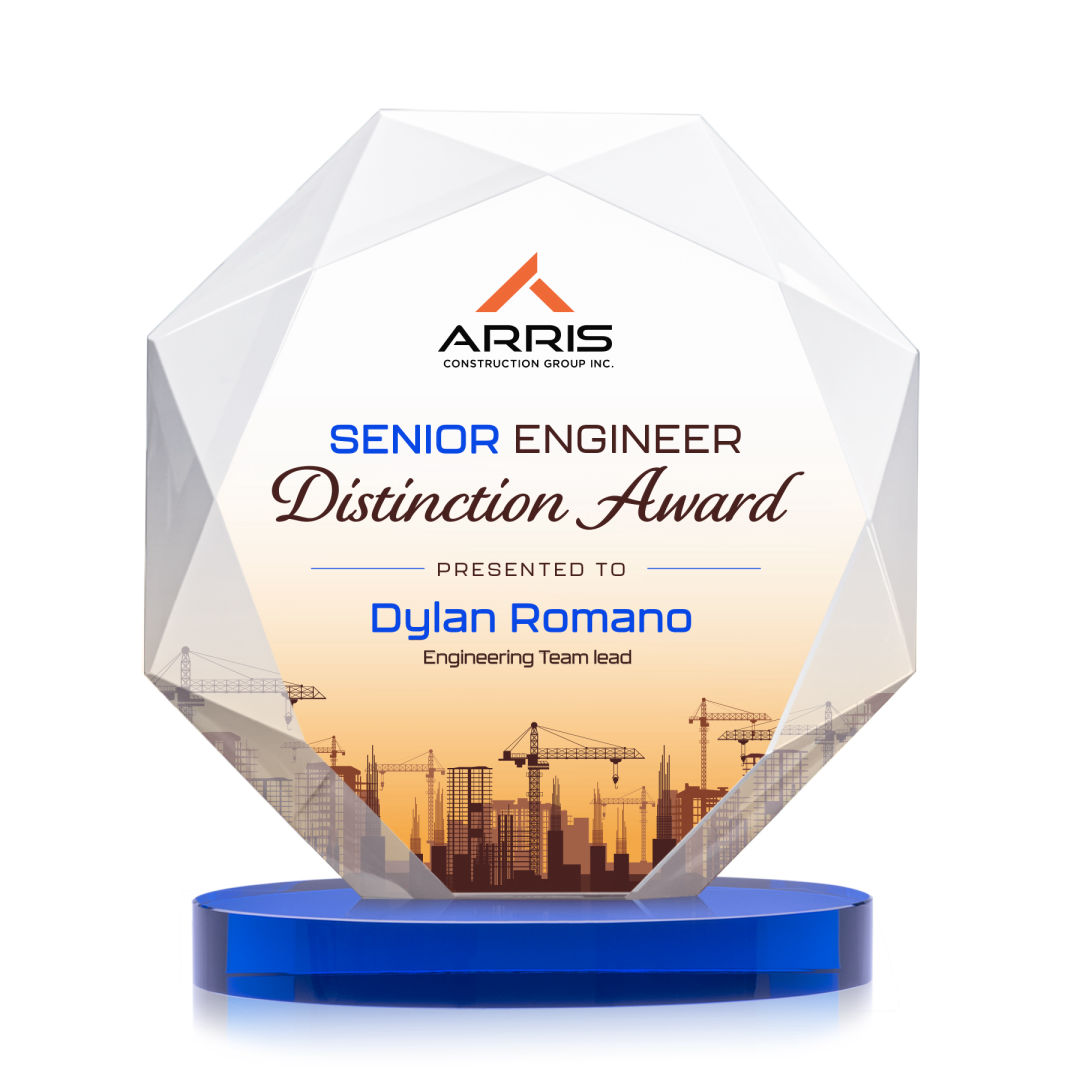 Kitchener VividPrint™ Award on Alberton Base - Blue 4