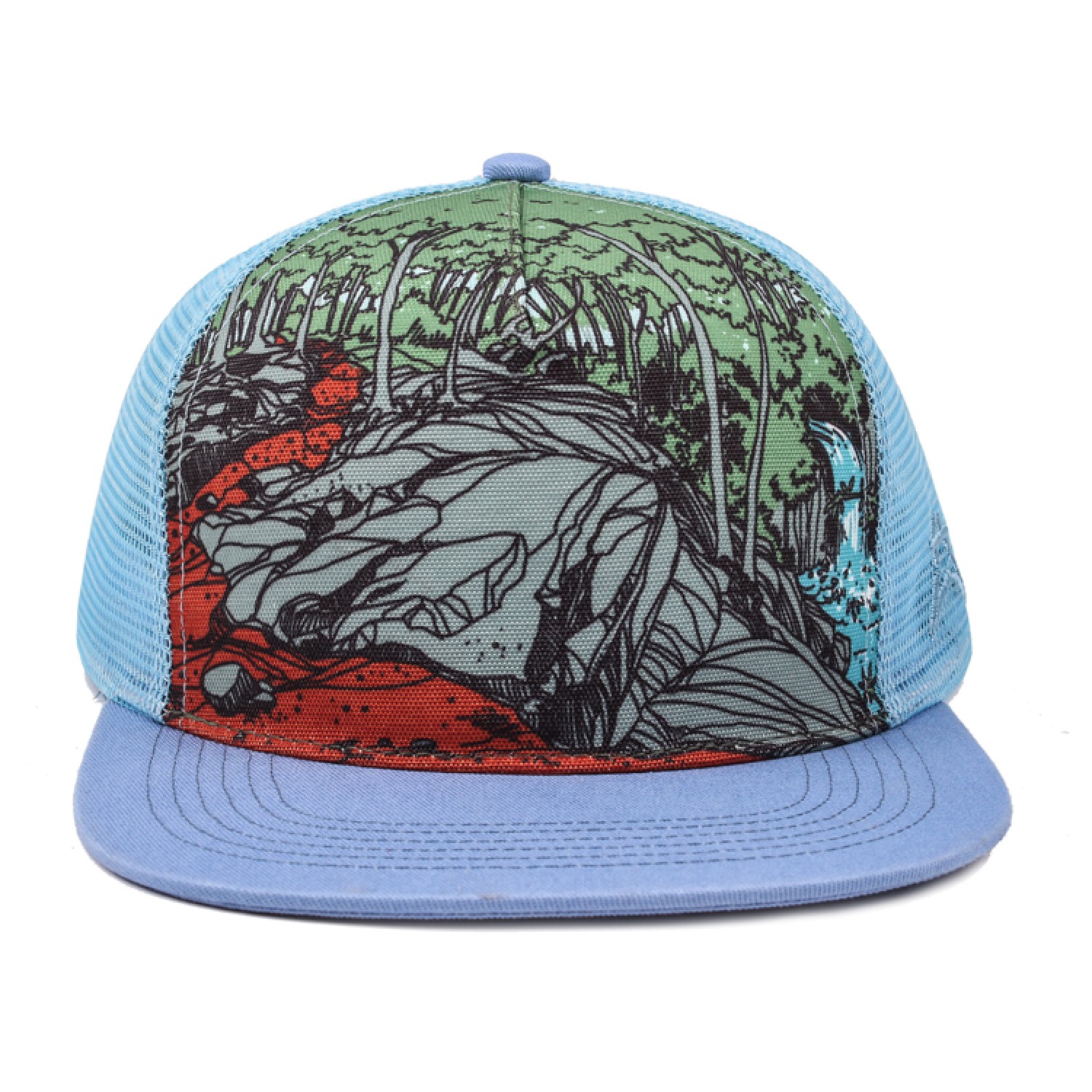Sublimated 5 Panel Mesh Back Cap - High, Medium, Or Low Crown 3