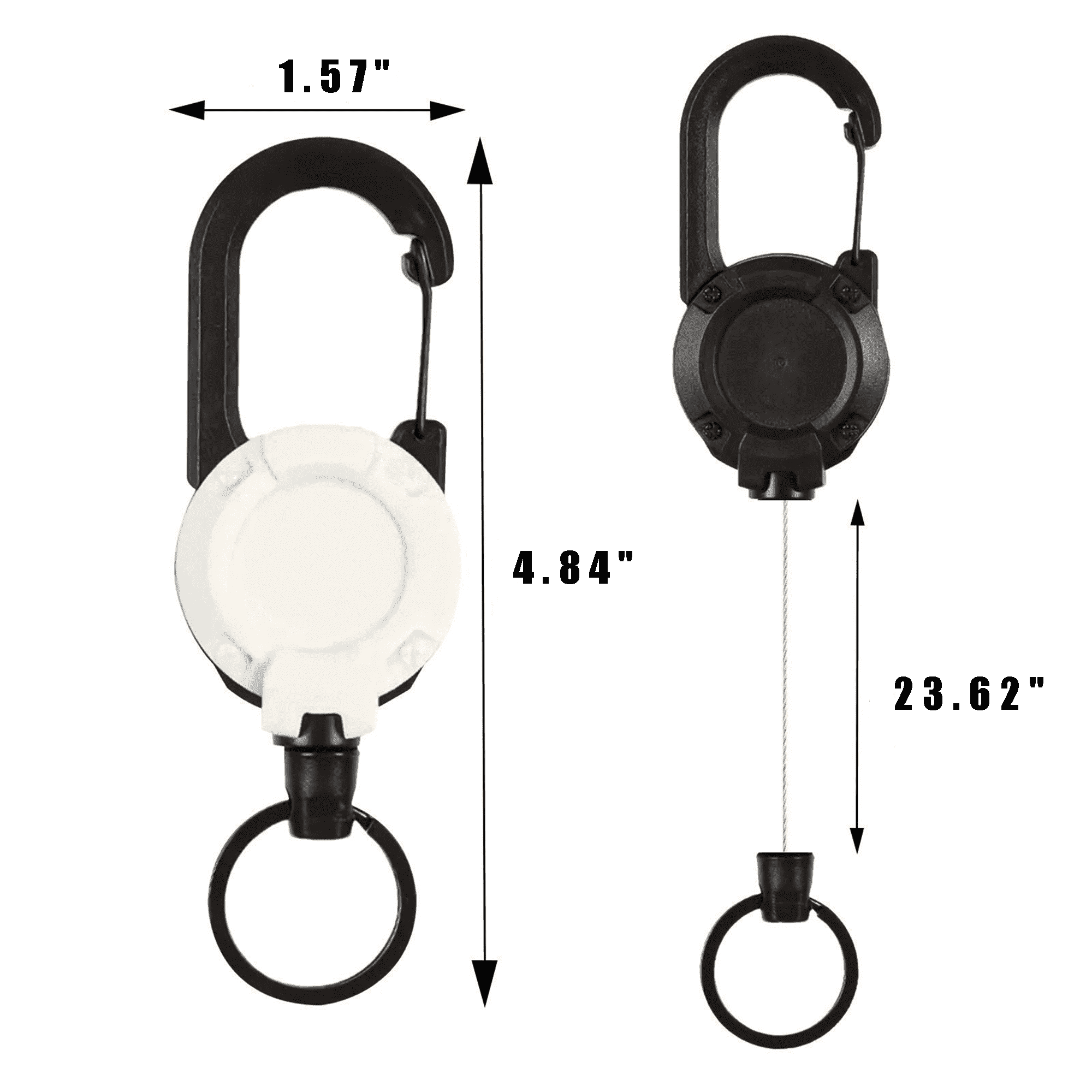 Outdoor Camping Hiking Carabiner Retractable Carabiner Keychain 2