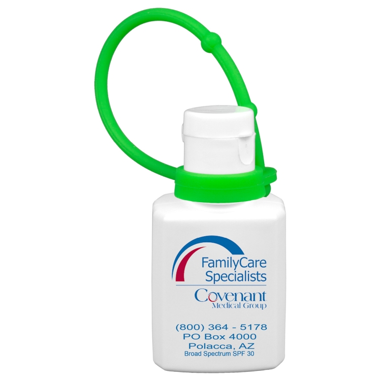 "SunFun L Connect" 1.0 oz Broad Spectrum SPF30 Sunscreen Lotion in Solid White Flip-Top Squeeze Bott 1