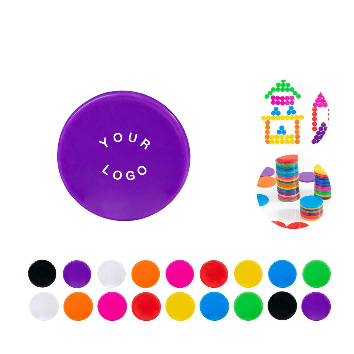 ABS Plastic Poker Chips with Rounded Corners 18