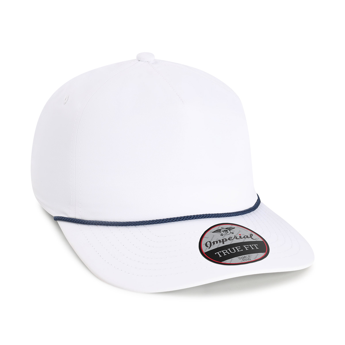 Imperial 5054U The Harrison 5-Panel Performance Rope Cap with Leatherette Patches or Embroidery 1
