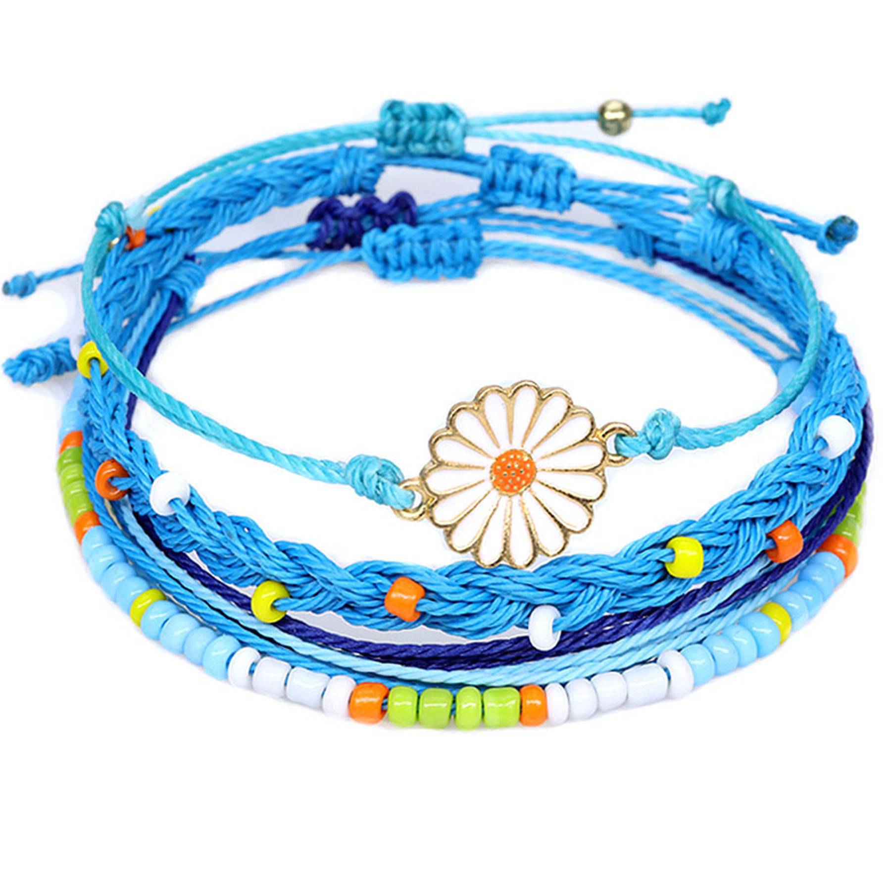 Nickel Chrysanthemum hand-beaded bracelet 8