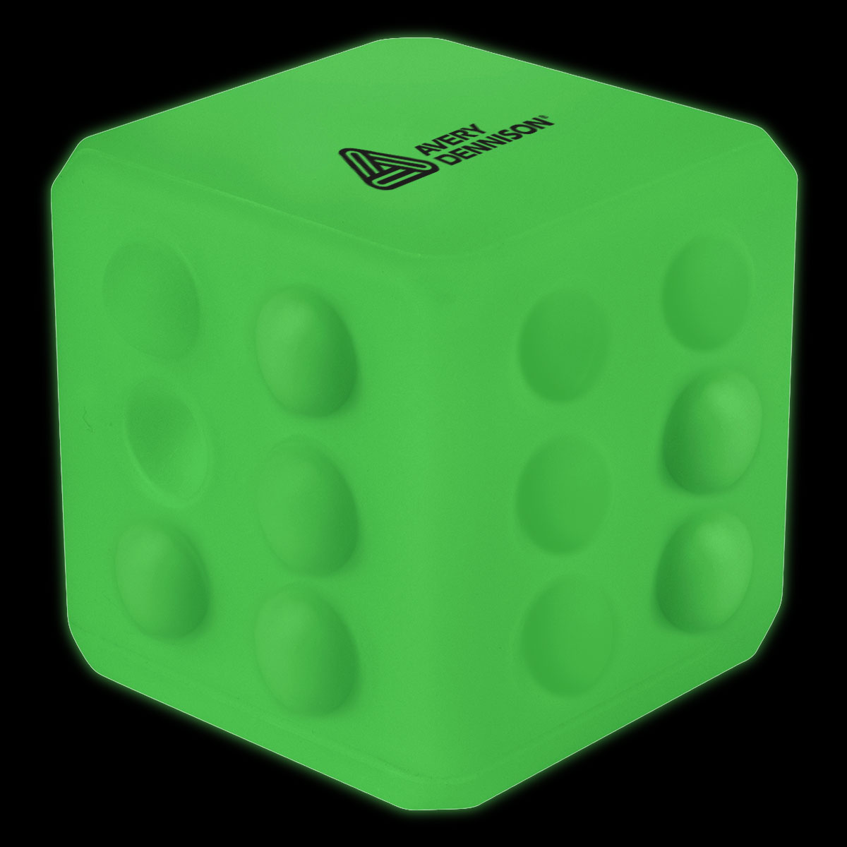 Glow in The Dark Square Push Pop Ball 7