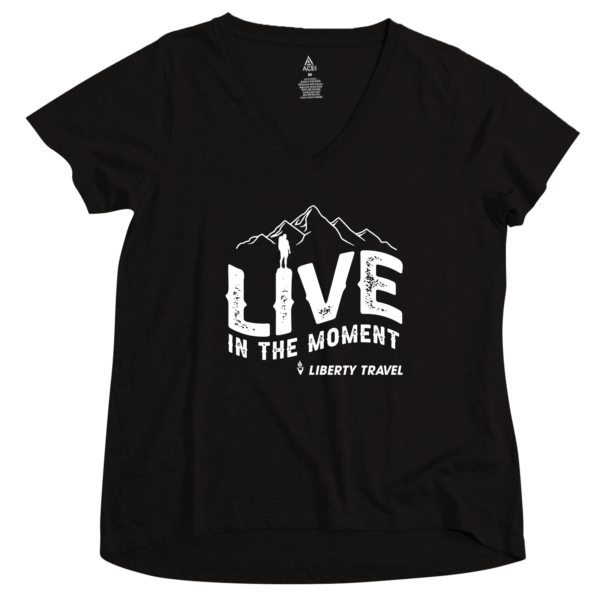 ACE Ladies' Slub A-Line V Neck T-Shirt 5