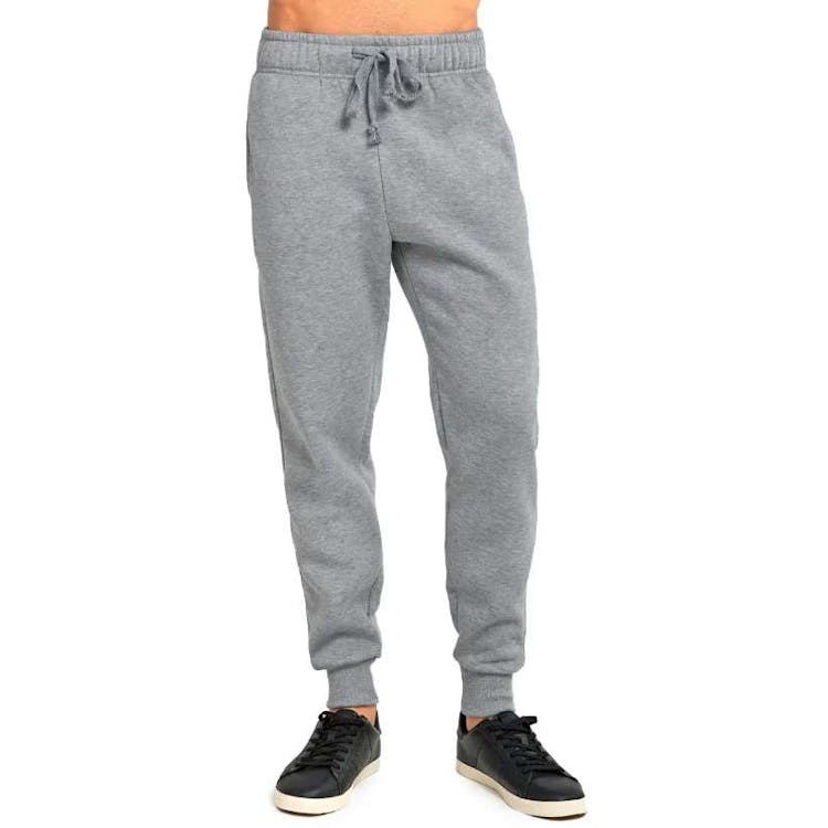 Men's Fleece Jogger Sweatpants Gray Small 2