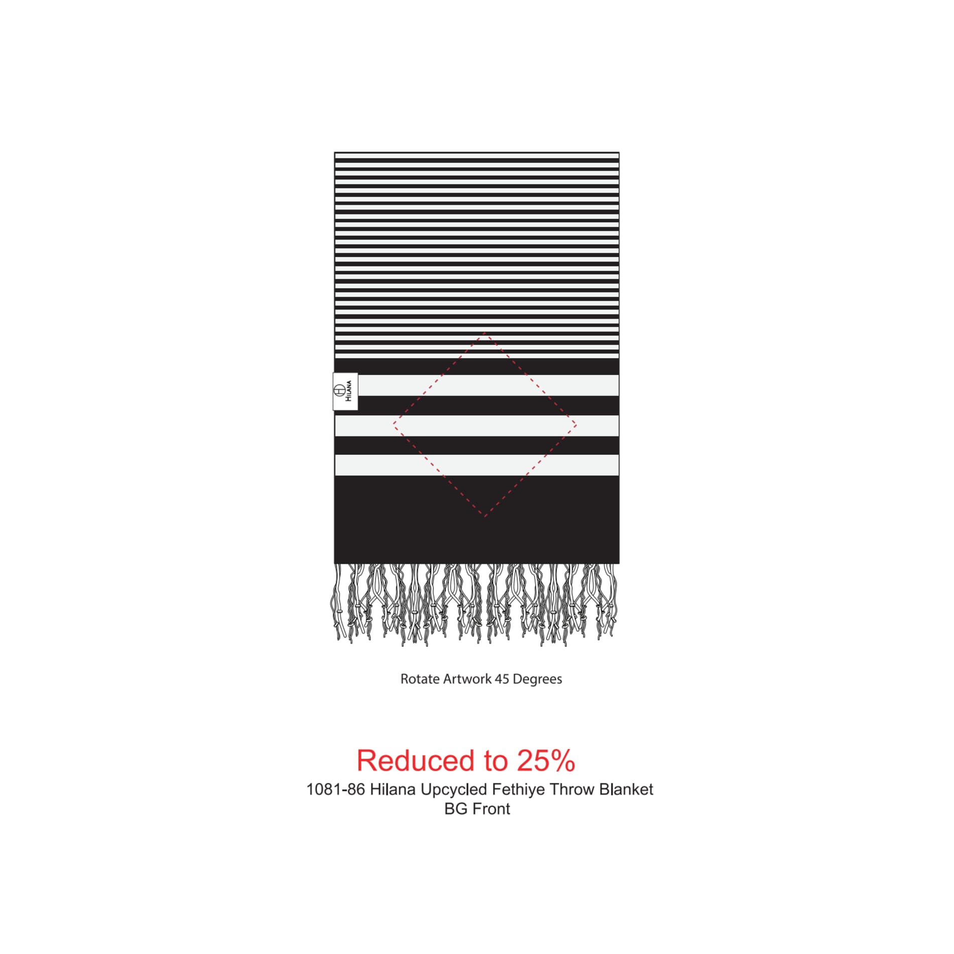 Hilana Upcycled  Fethiye Throw Blanket 17