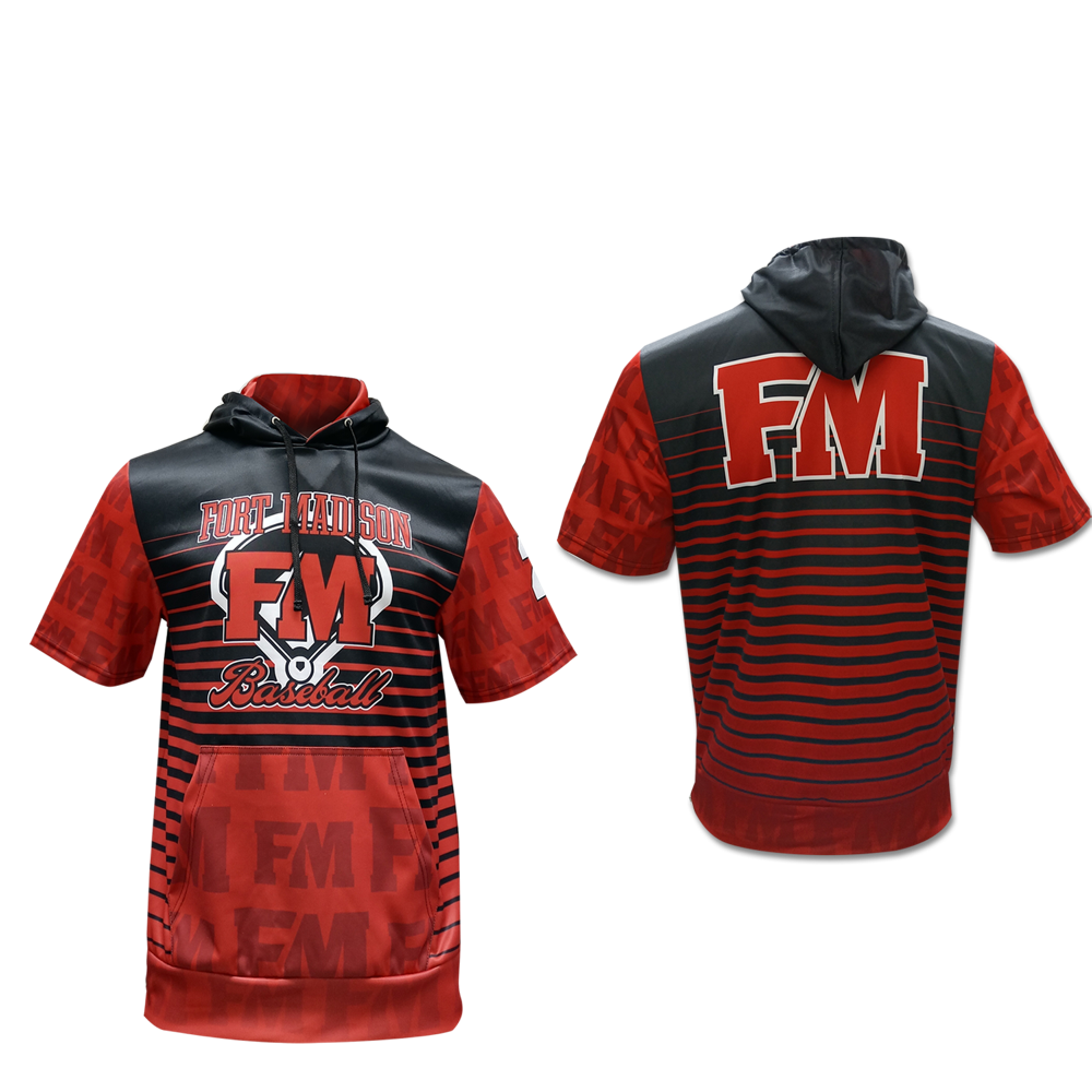 Men's Short Sleeve Feels Like Cotton Hoodie with Fleece Backing, custom hoodie or sweatshirt with logo imprint 2
