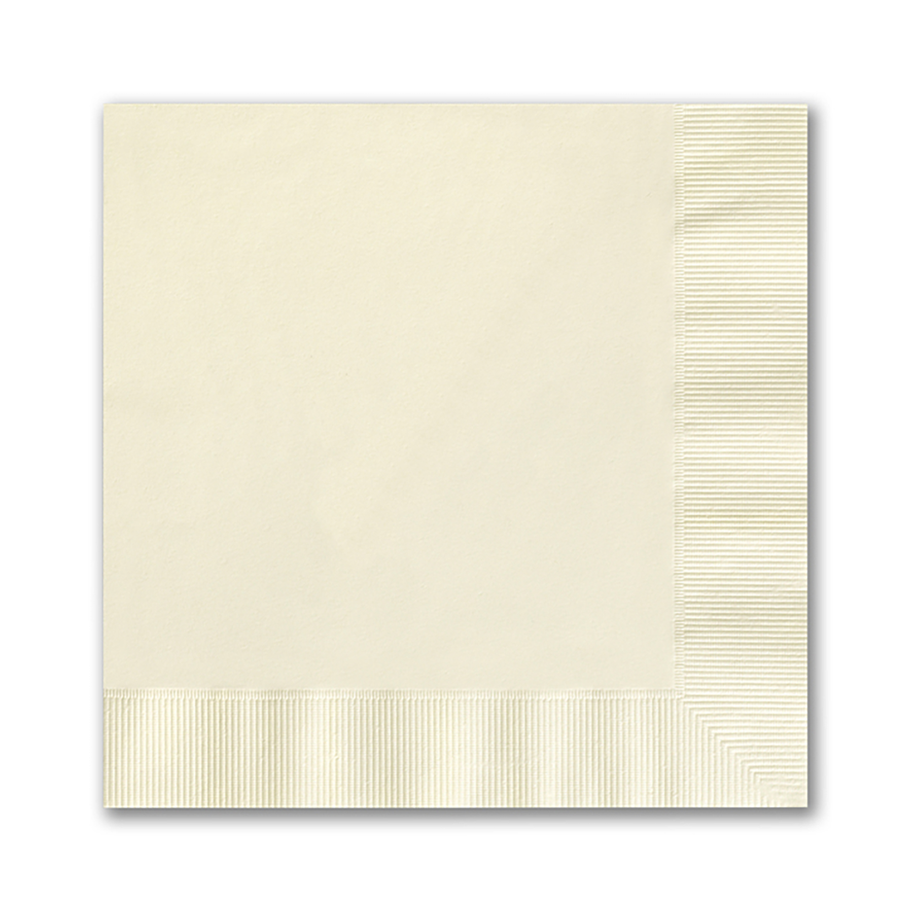 Beverage Napkin w/Coined Edge (Ecru Beige) 1