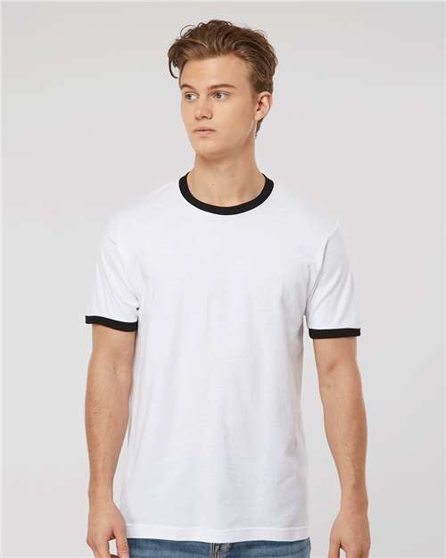Unisex Fine Jersey Ringer T-Shirt - 246 44