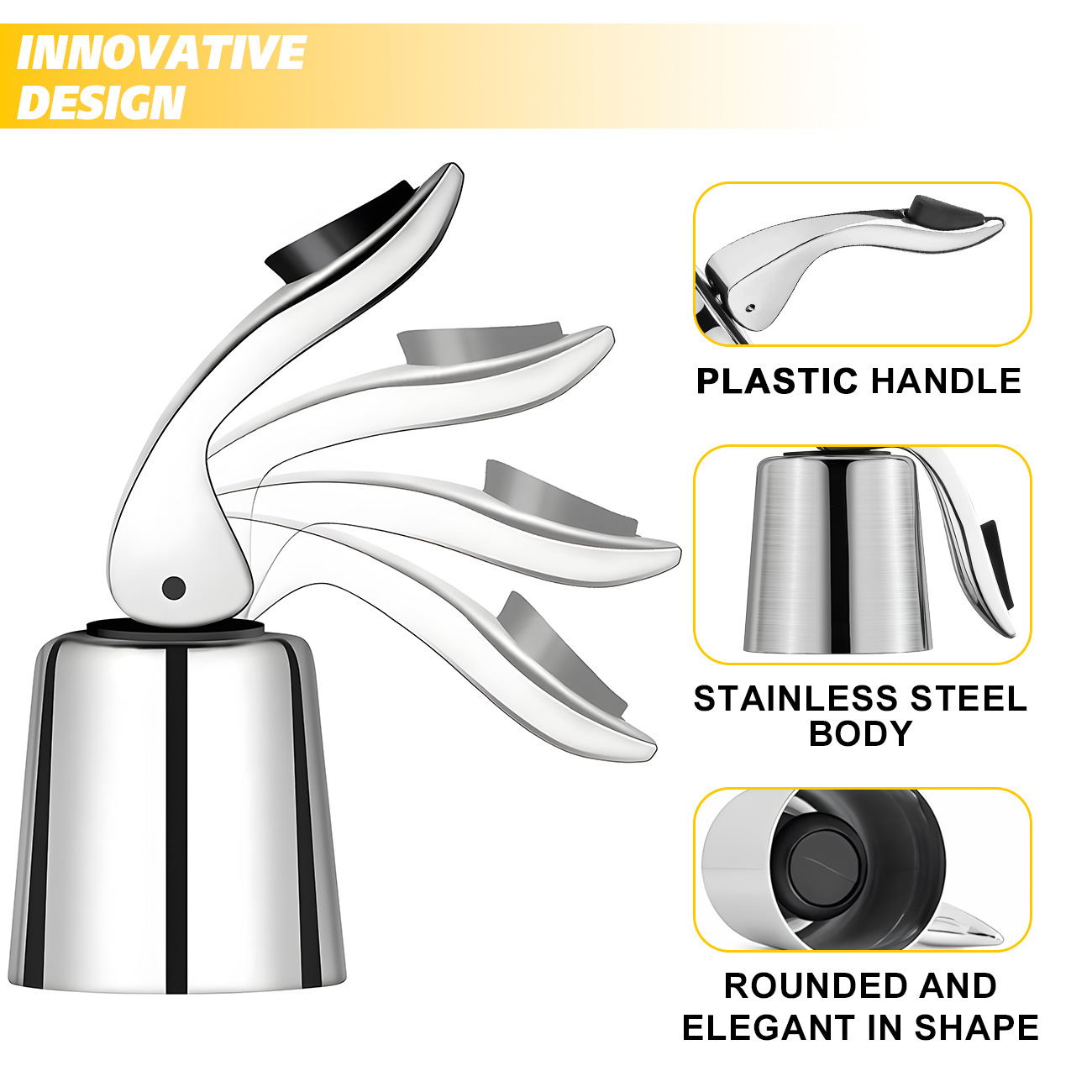 Stainless Steel Wine Bottle Stopper 5