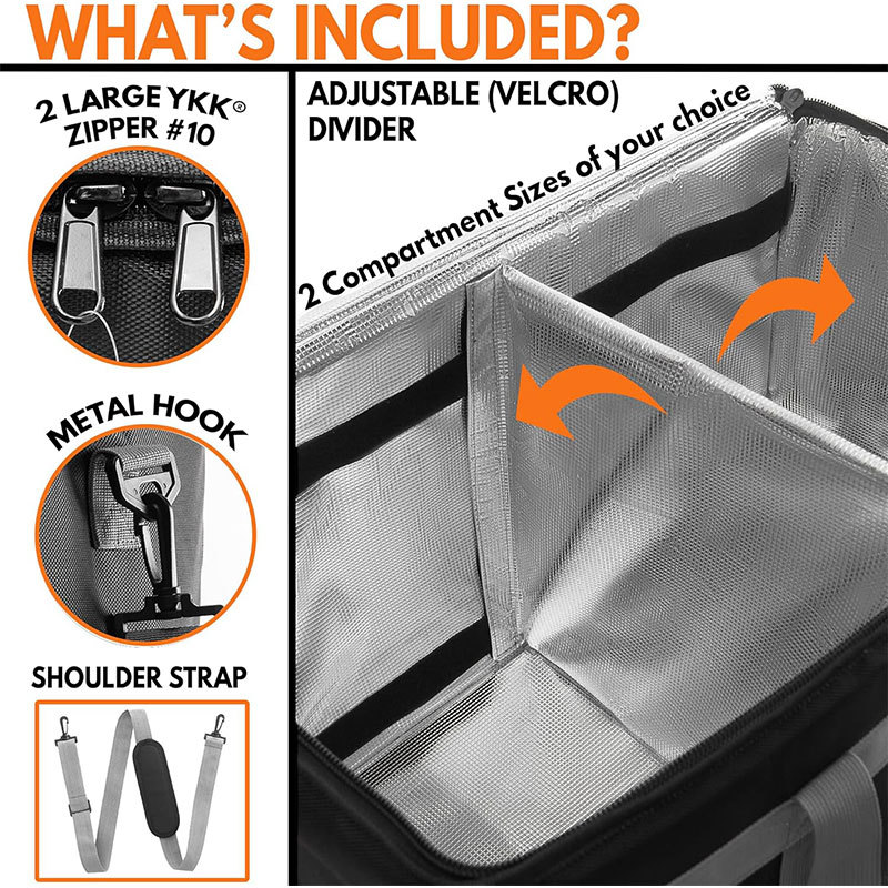 Large Insulated Grocery Delivery Box Waterproof Food Warmer Organizer Food Carrying Case 1