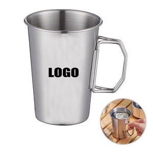 350ml Foldable Handle Stainless Steel Cup 2