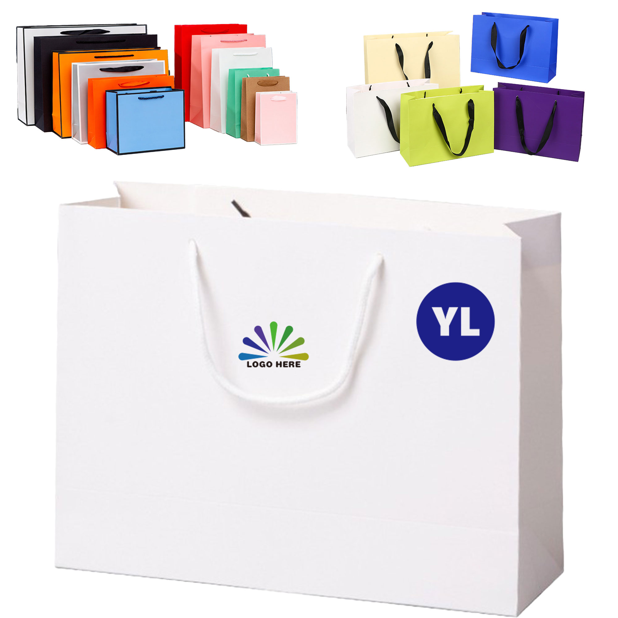 Custom Logo Paper Tote Bags 2