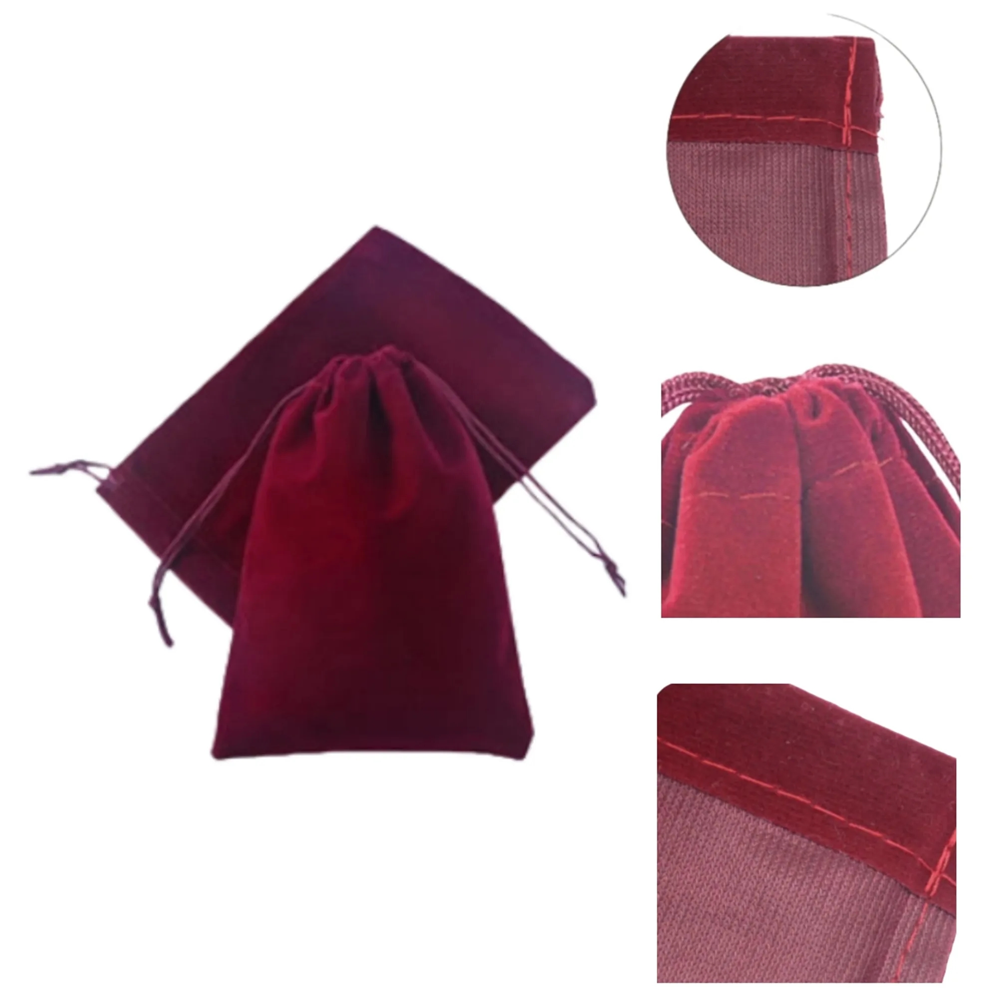 Full Color Mini Soft Velvet Drawstring Bags 4
