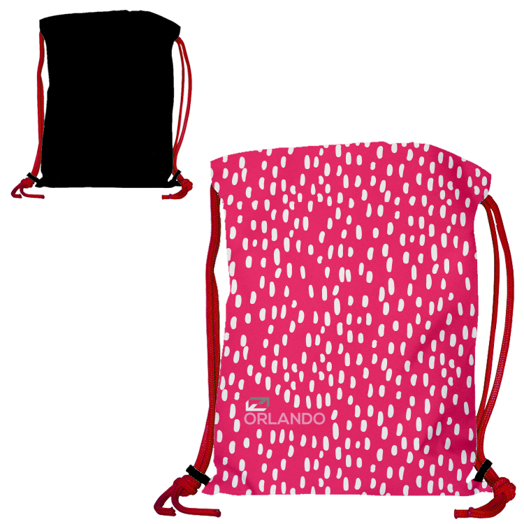 Super Drawstring Pack (One side Imprint)-Red Heavy Rope 2