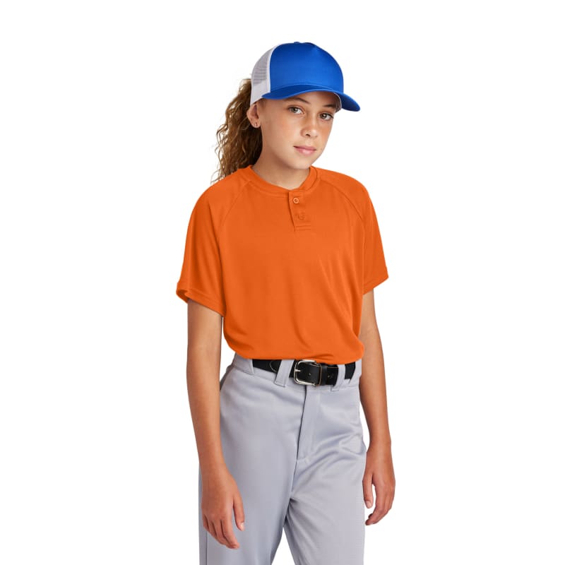 Sport-Tek Youth PosiCharge Competitor 2-Button Henley 3