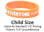 3/4" Debossed Silicone Wristband with Colorfill 3
