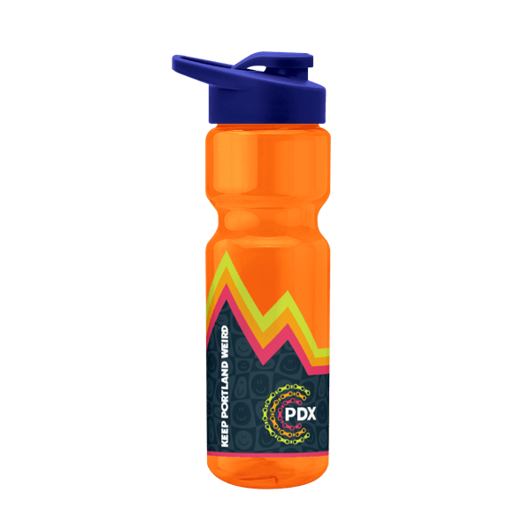 Blazer 28oz Transparent Bike Bottle w/Drink-thru Lid 2760
