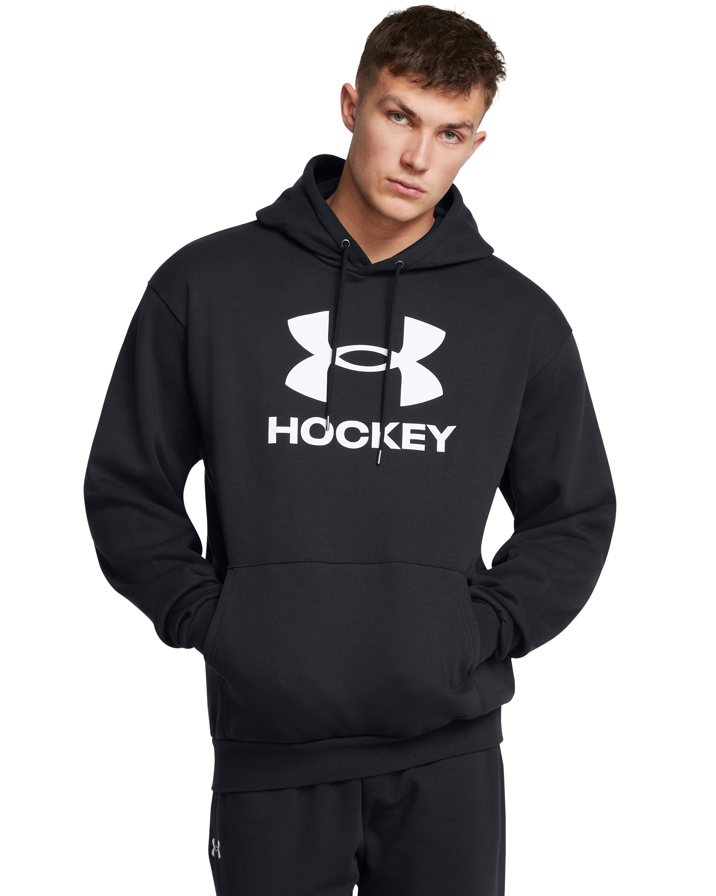 UA Icon Fleece Men's Hockey Hoodie, custom hoodie or sweatshirt with logo imprint 4