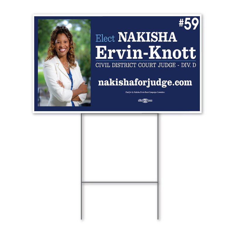 PoYard Sign, 2-sided Light Coverage