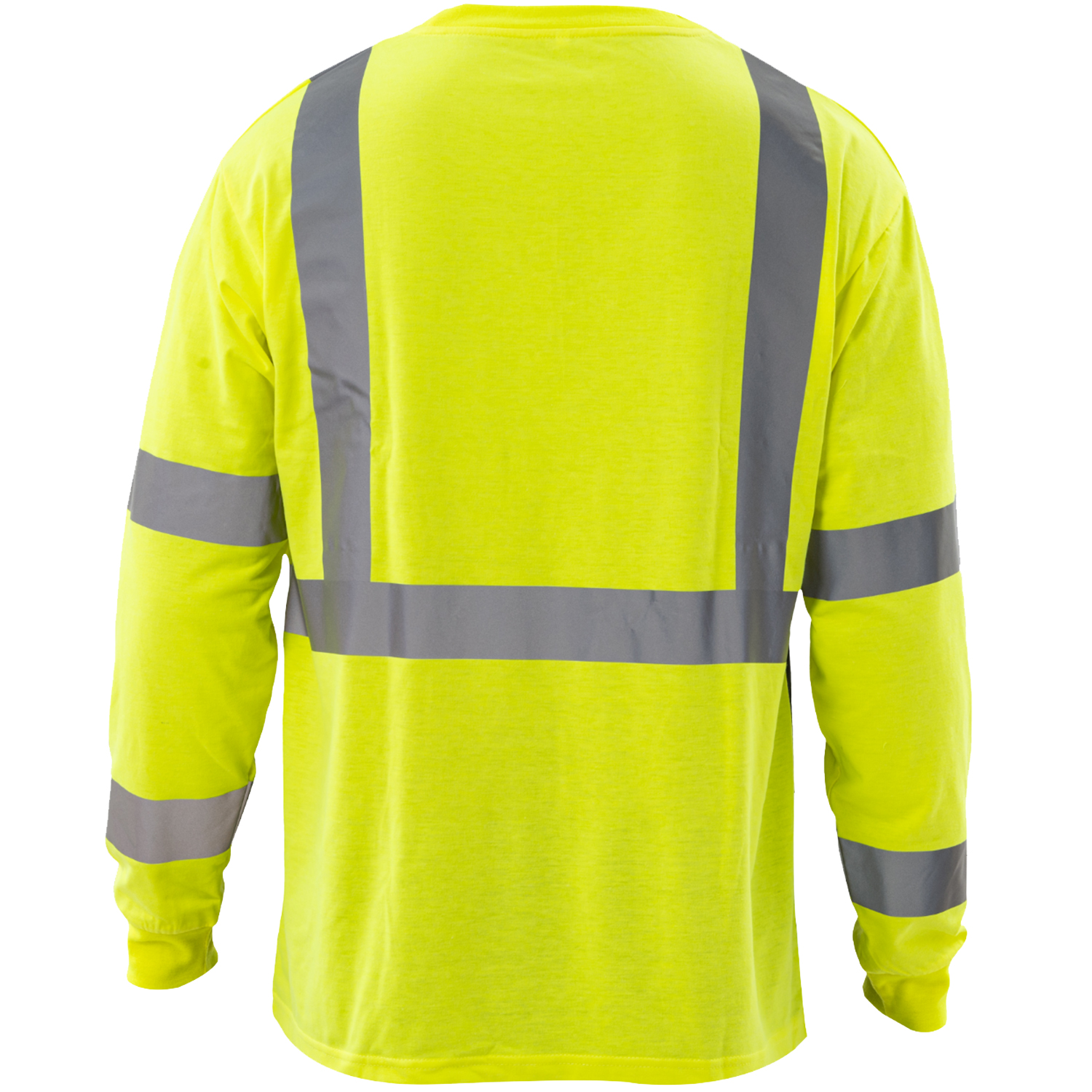 5 oz. Poly-Cotton Class 3 Color Block Reflective Tape Safety T-Shirt with Pocket 5