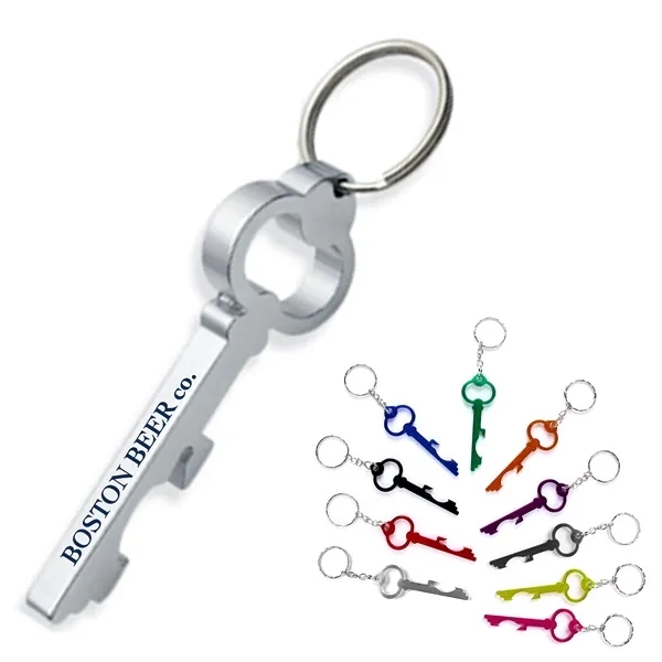 Key Shaped Aluminum Bottle Opener w/ Key Chain 3