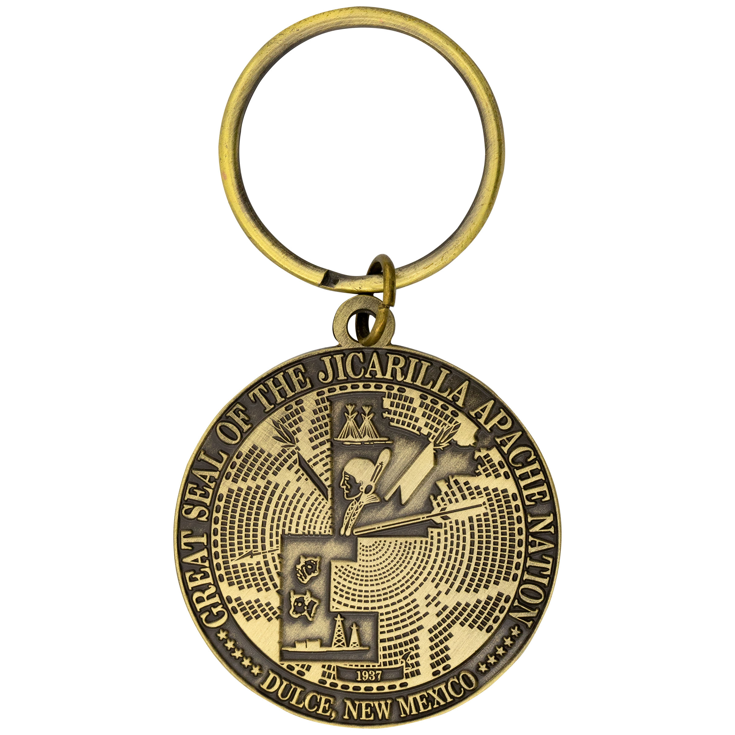 Custom Keytag Die Struck Brass (1-3/4") 9