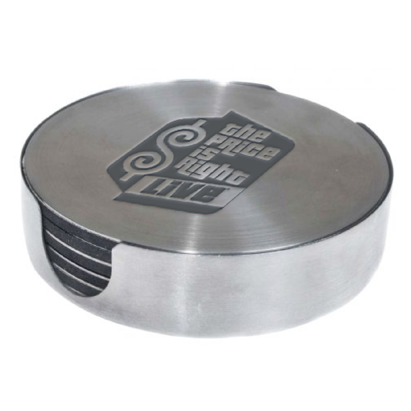 6 Piece Stainless Steel Coaster Set 3