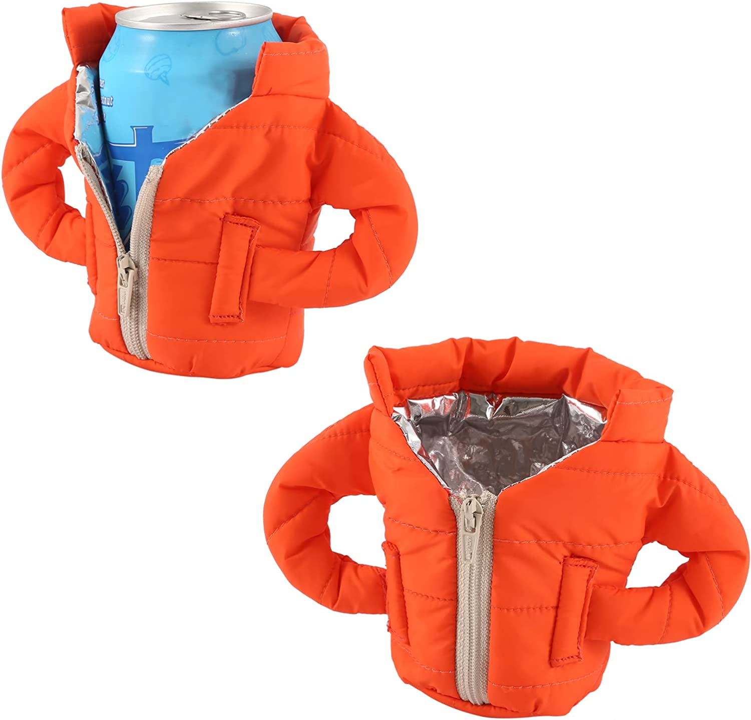 Zippered Puffy Jacket Can Coolie 1