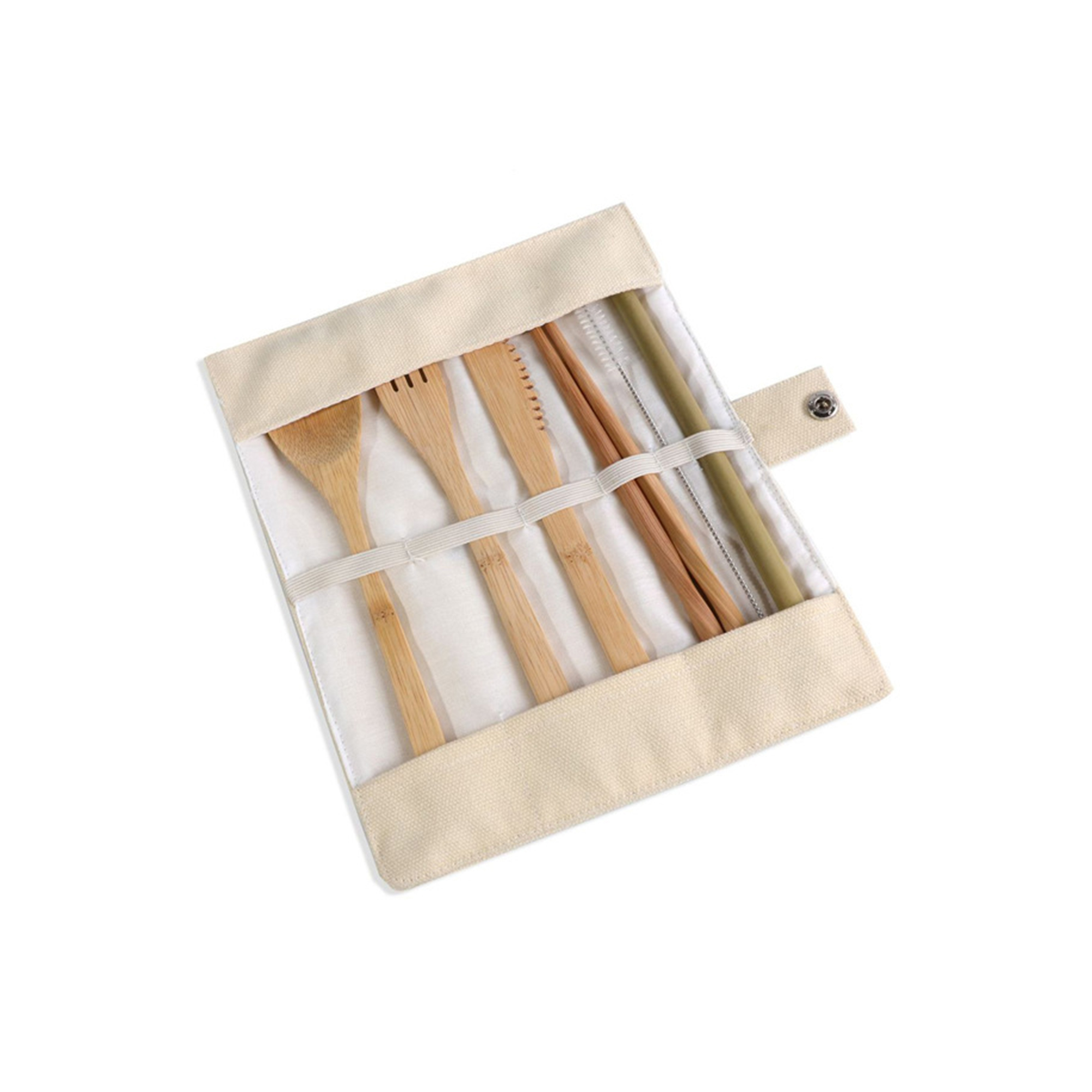 Bamboo Tableware Six Piece Set With Pouch 7