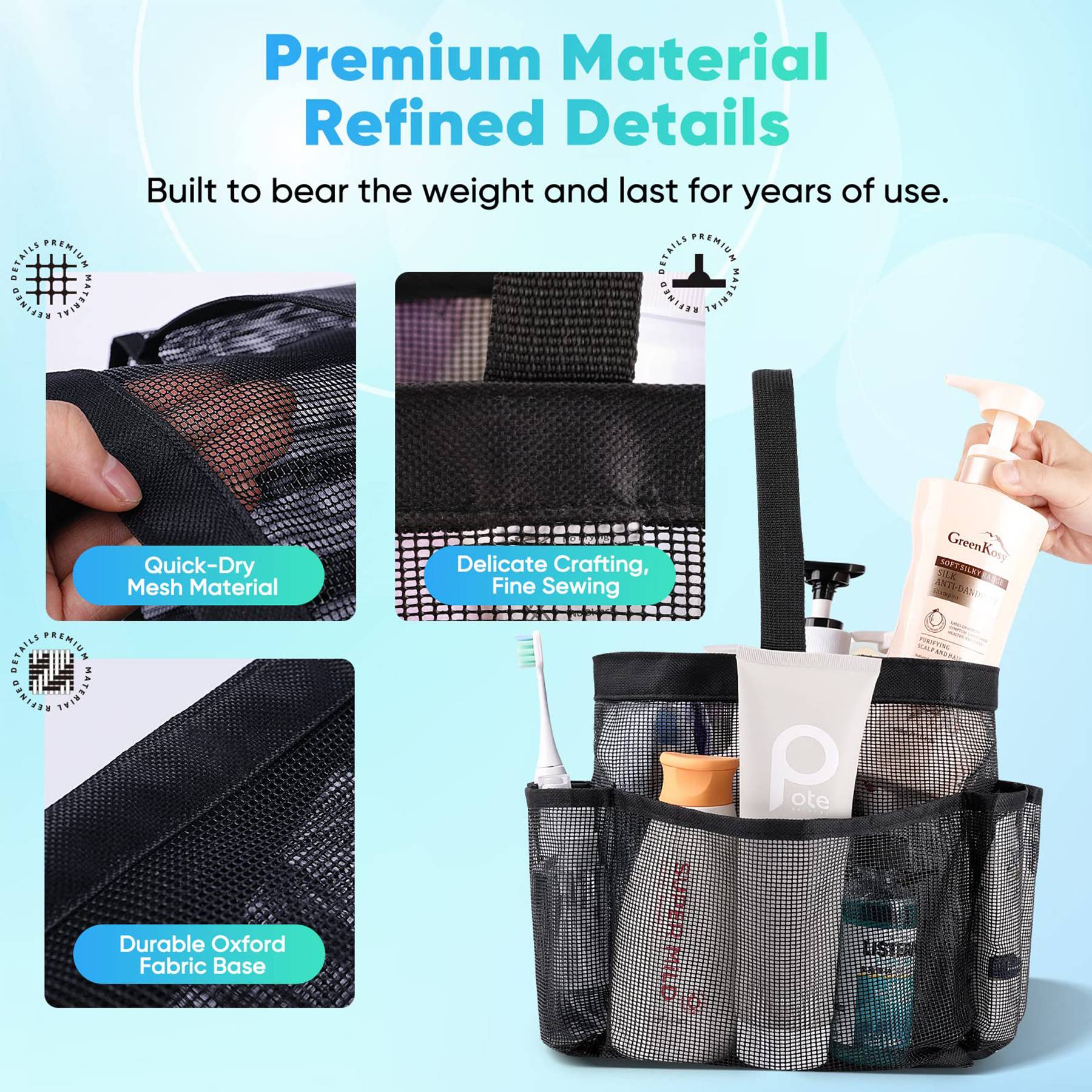 Nylon Mesh Shower Portable bag 5