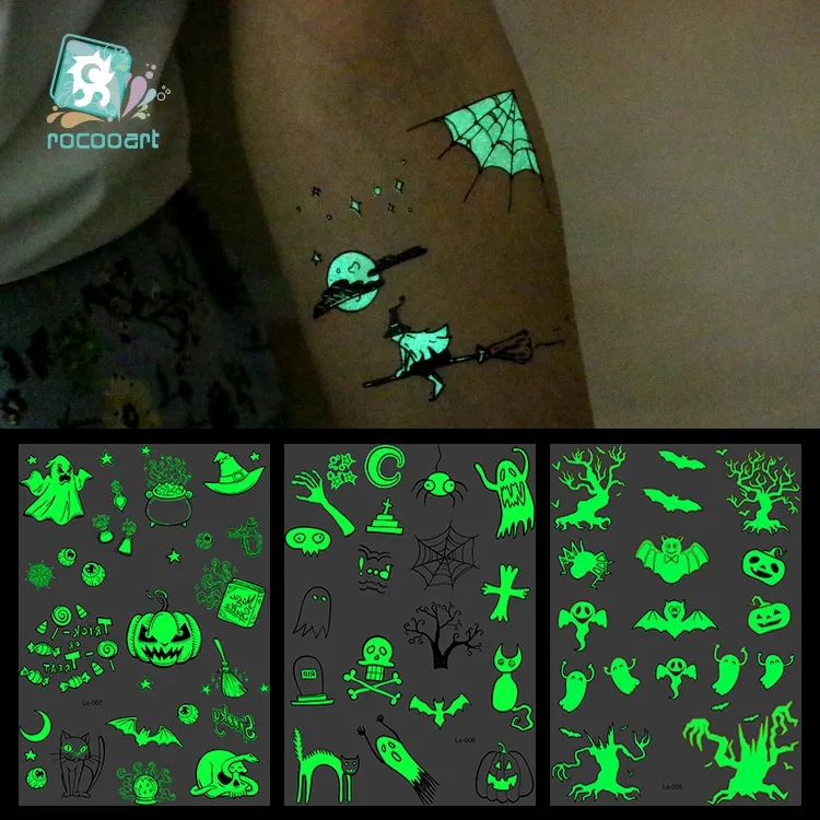 Halloween Luminous Tattoo Sticker 3