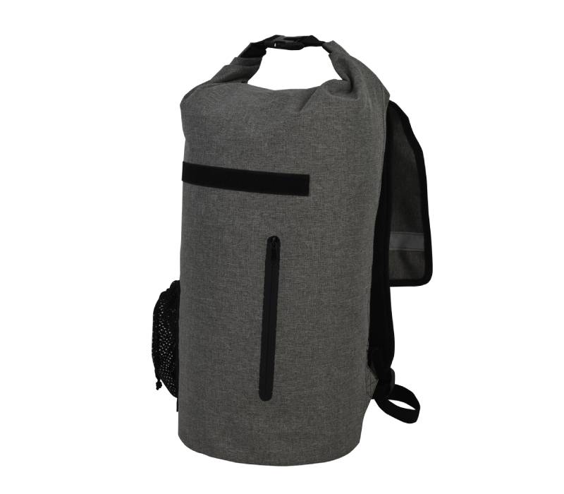 Gray Waterproof Sport Bag with Outer Zipper 5
