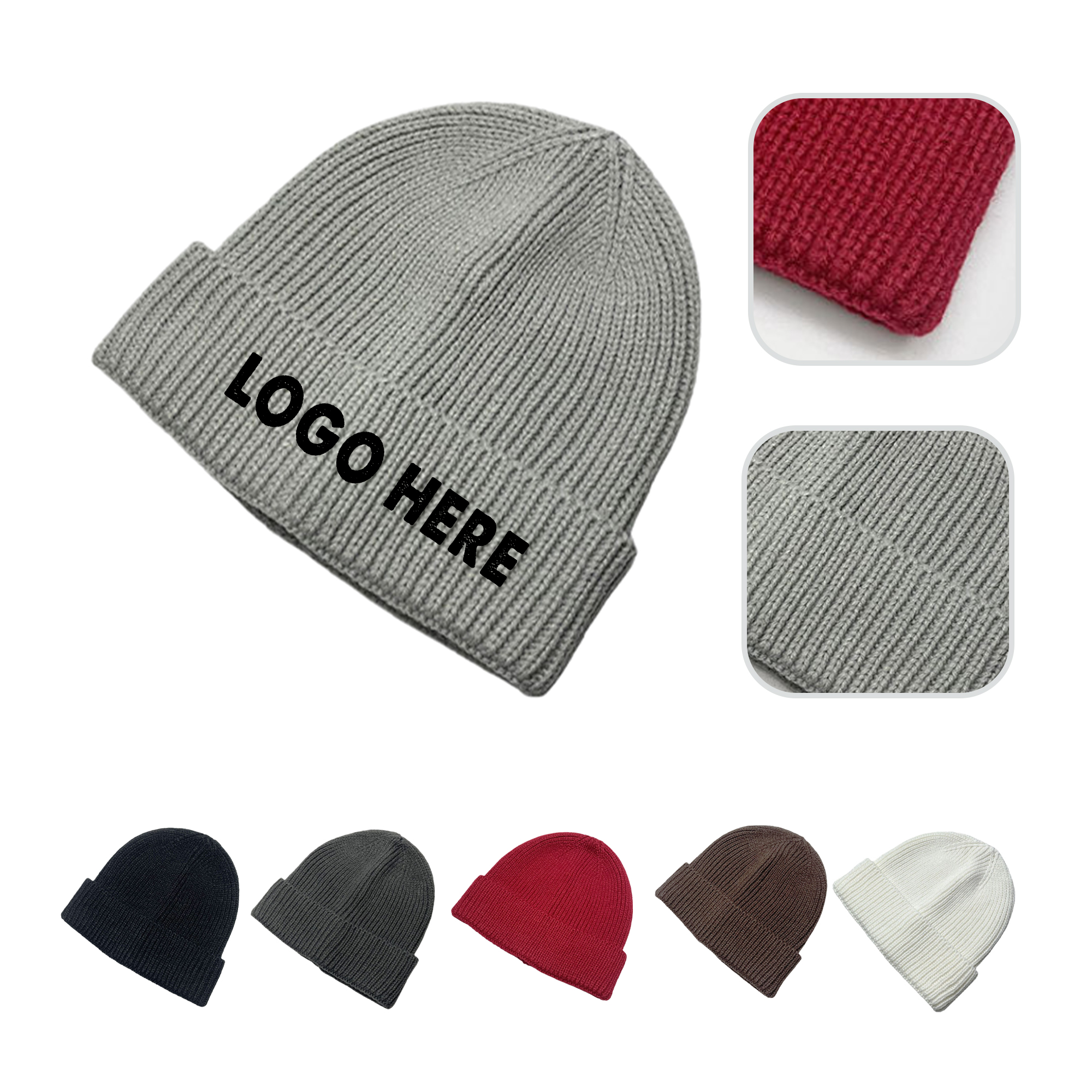 Winter Knit Cuffed Beanie Soft Warm Ski Hats Unisex 2