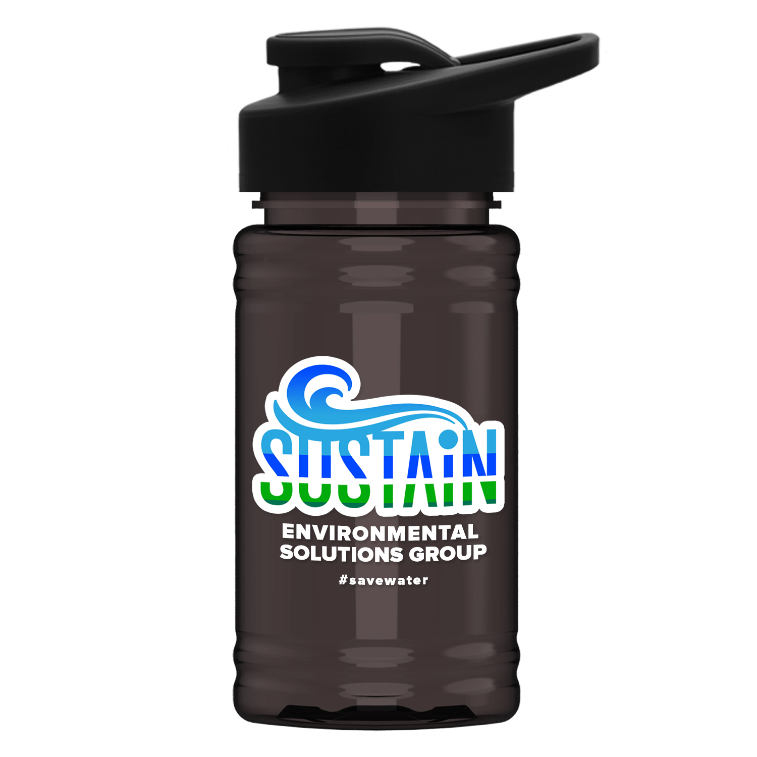 UpCycle - Mini 16 oz. rPet Sports Bottle with Drink Thru - Digital 4