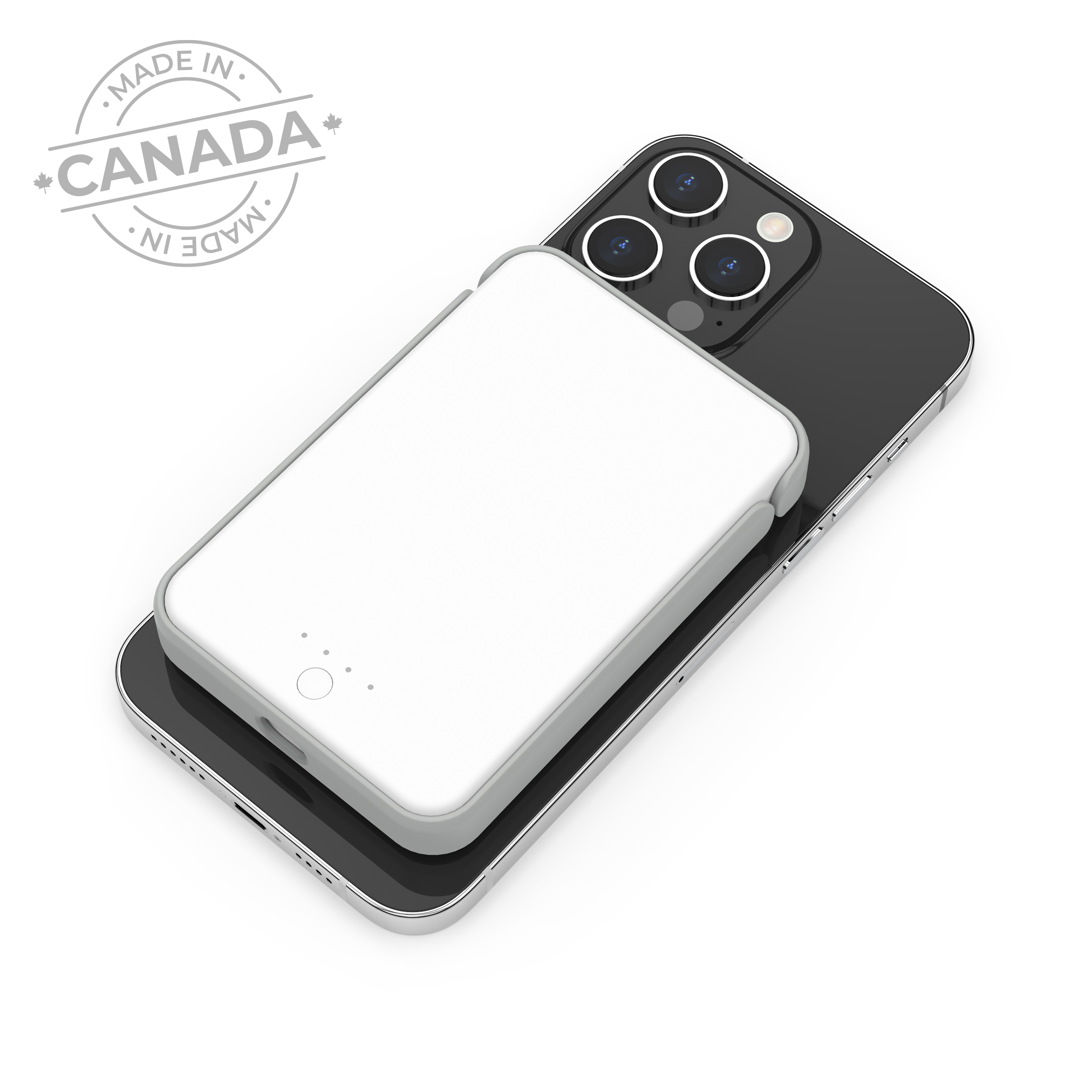 PowerMag: Magnetic Wireless Phone Charger (white) 4