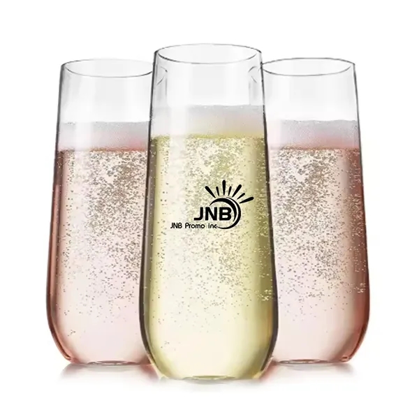 10oz PET Stemless Plastic Champagne Flute 1