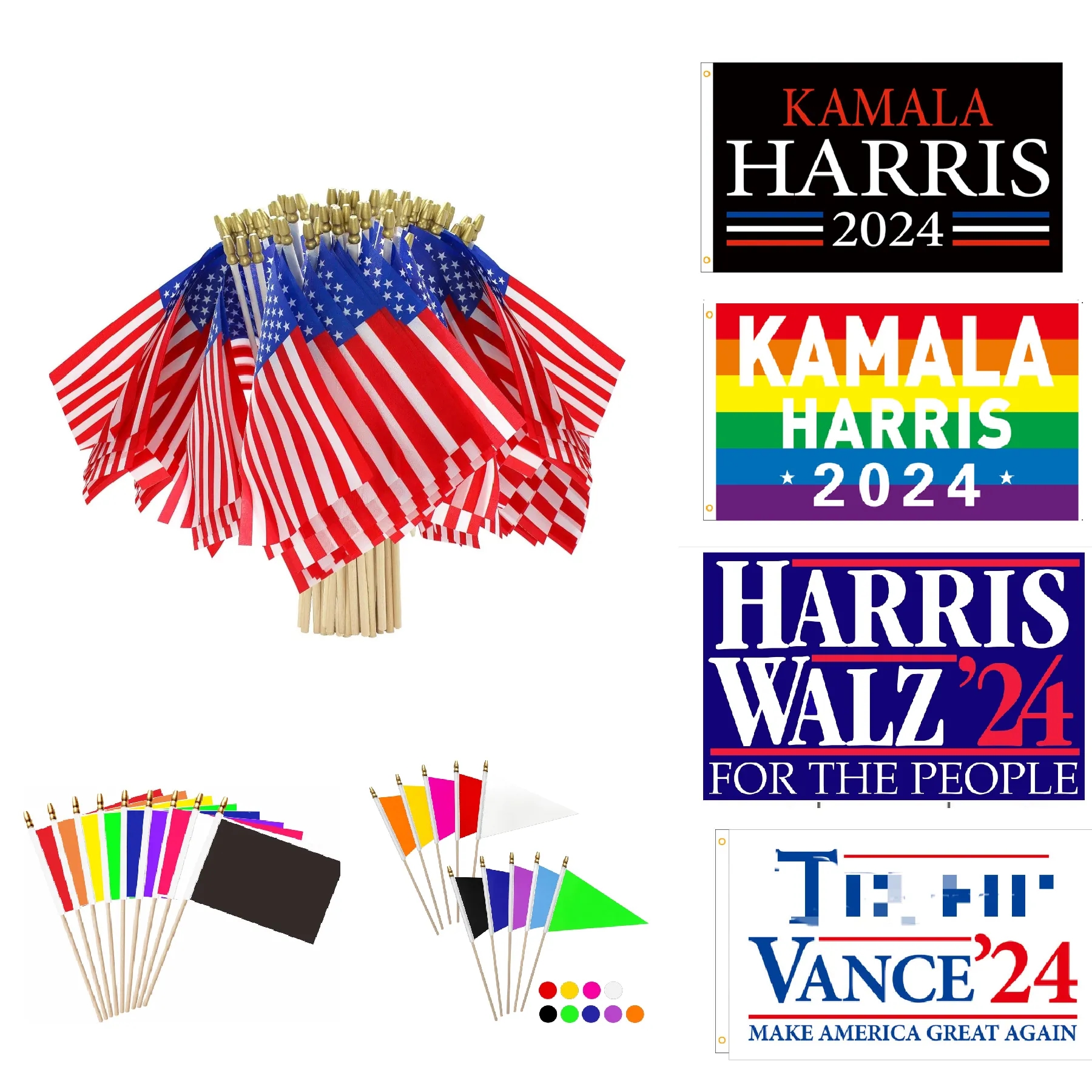 Handheld Small Colored Flag Customizatio 1
