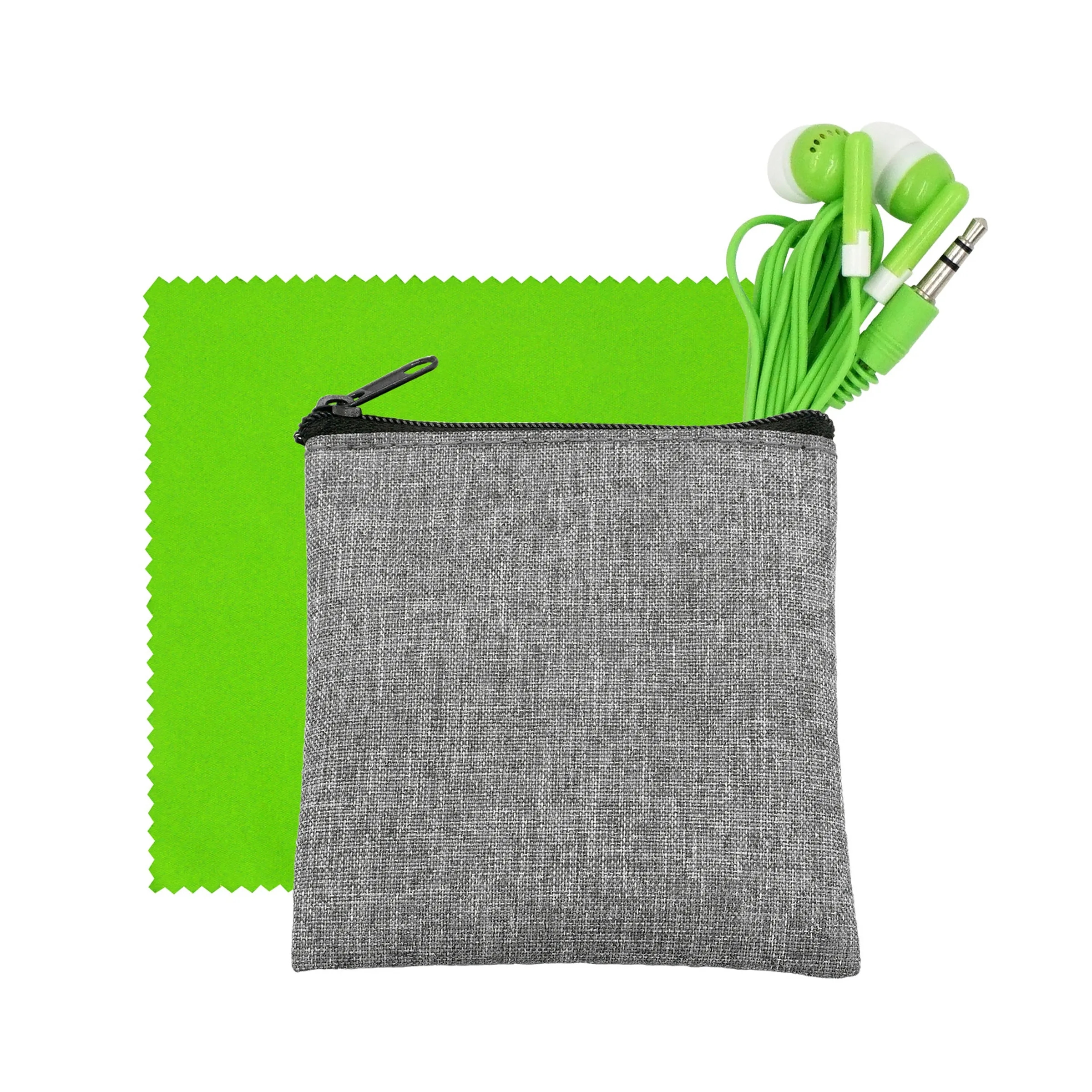 Recycled Ear Bud & Cloth Set 4