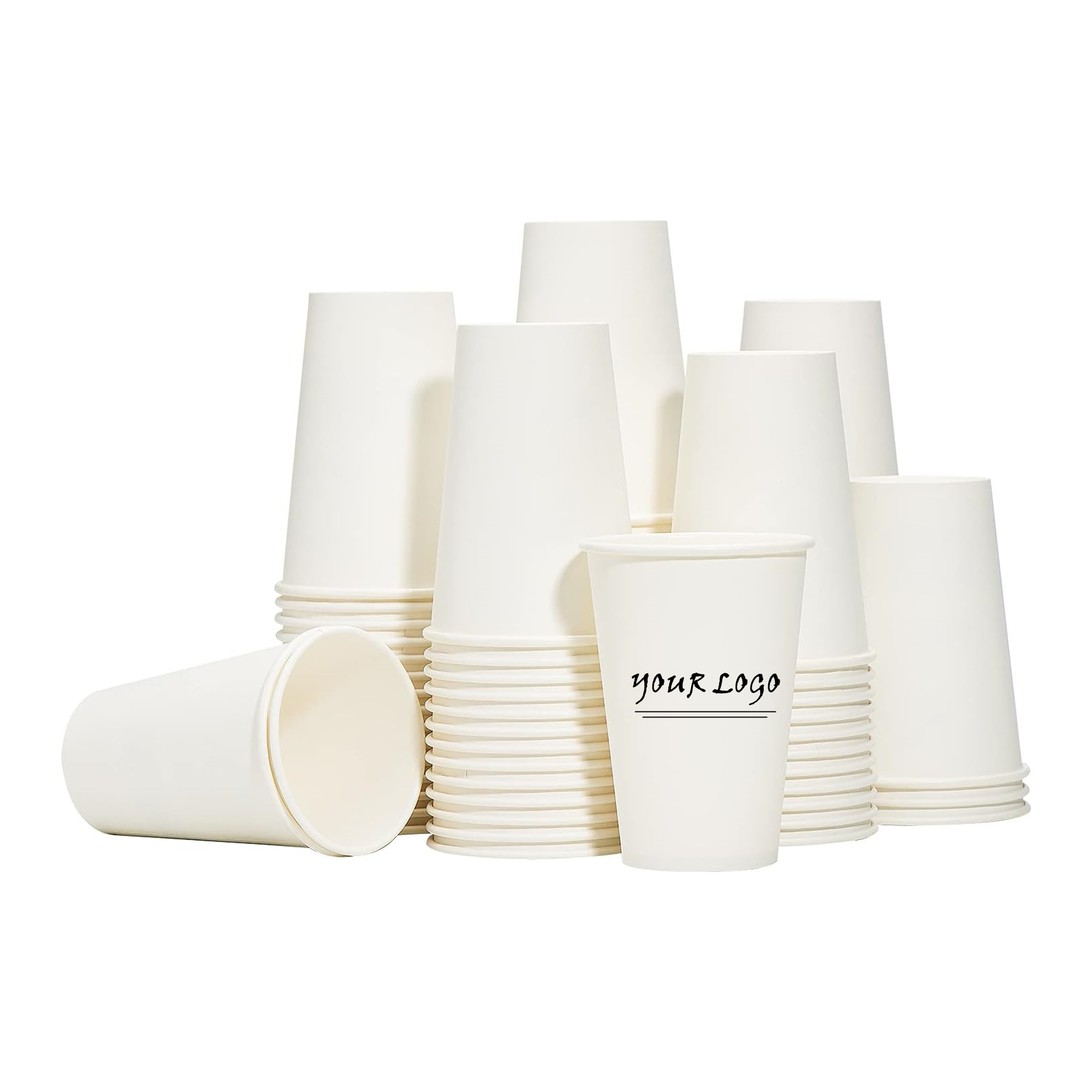100 Pcs 12 oz Disposable Paper Coffee Cups 2