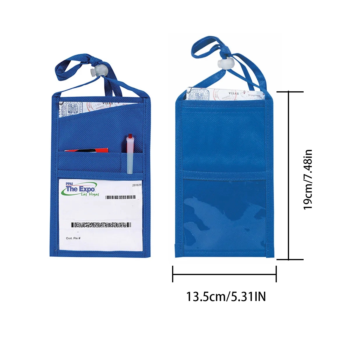 80GSM Non Woven Neck Wallet With Badge Window 2