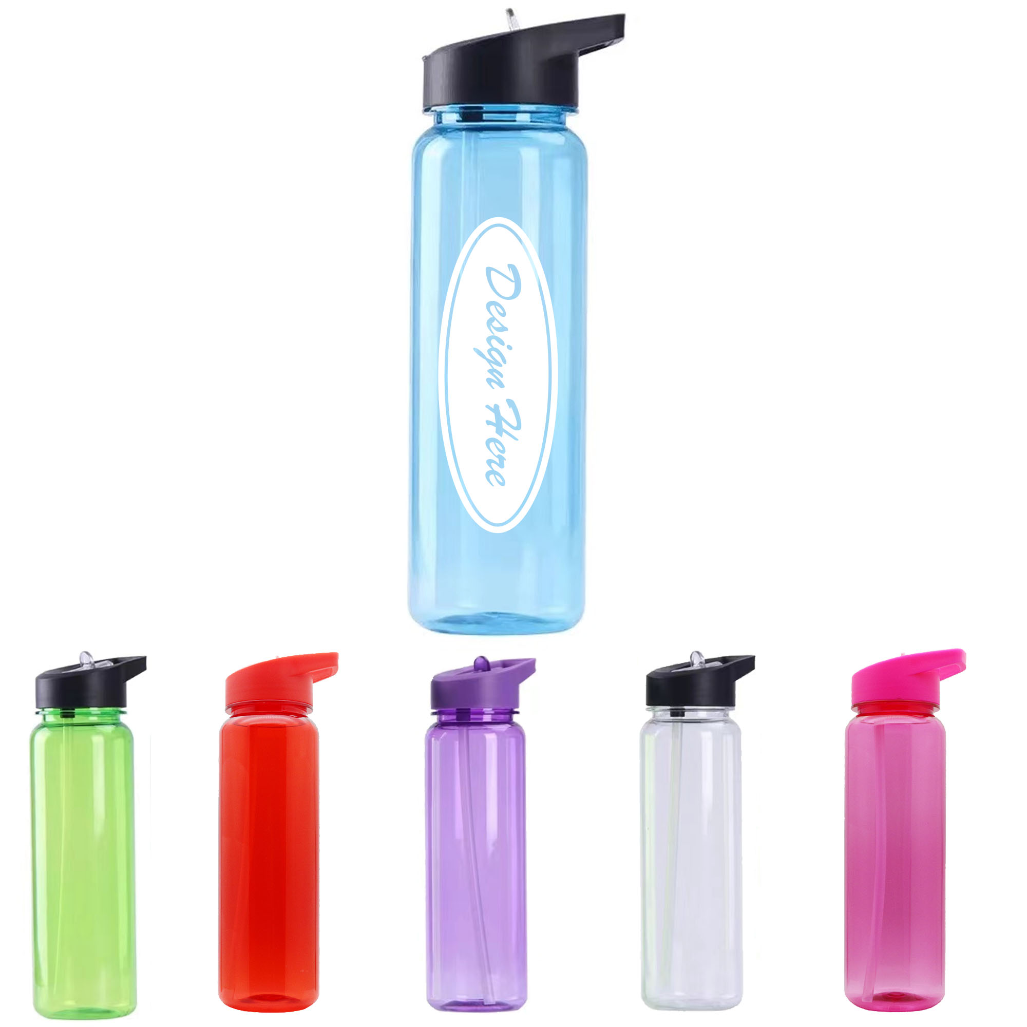Portable Straw Cup Lemon Sports Bottle 2