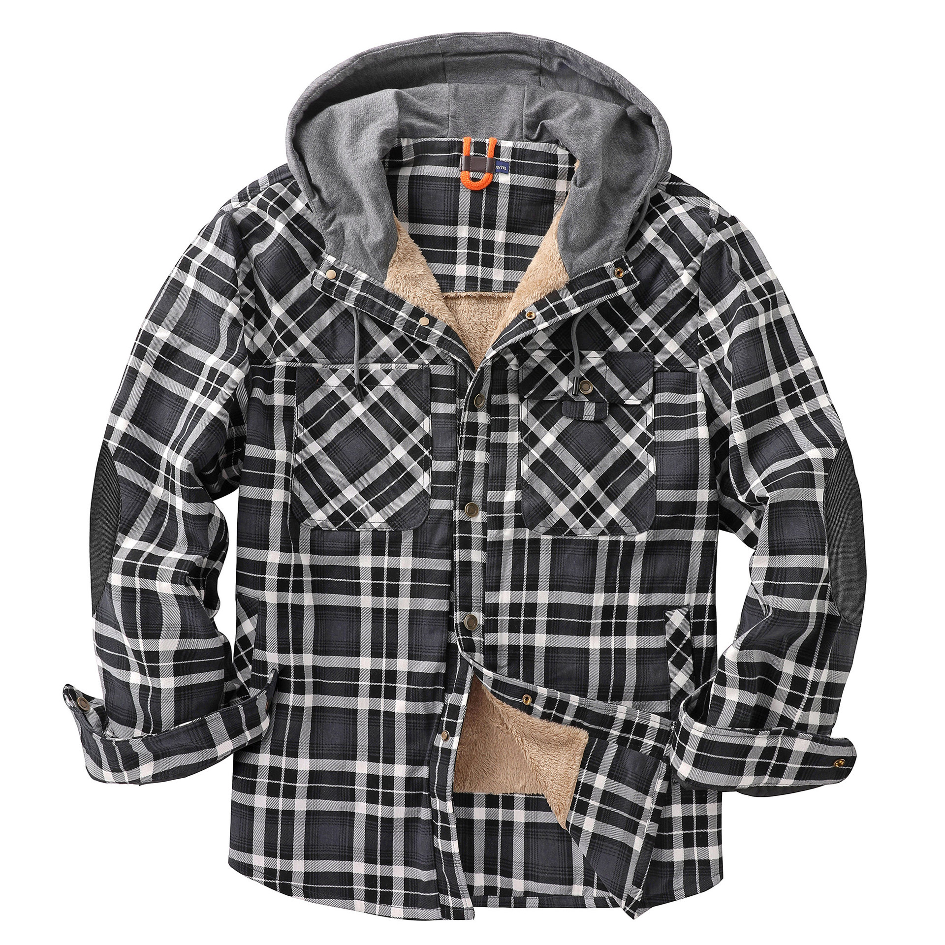 Winter Coat Jacket Sherpa Lined Full Zip Up Hoodie 6