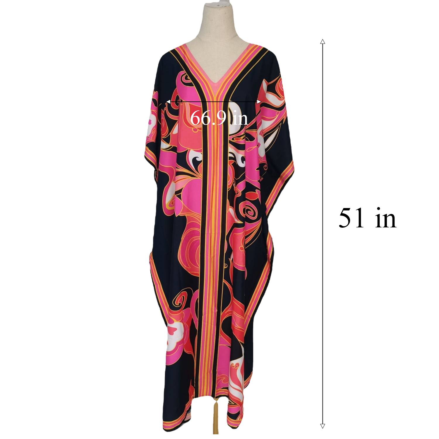 Women Printed Maxi Beach Cover Up Dress 6