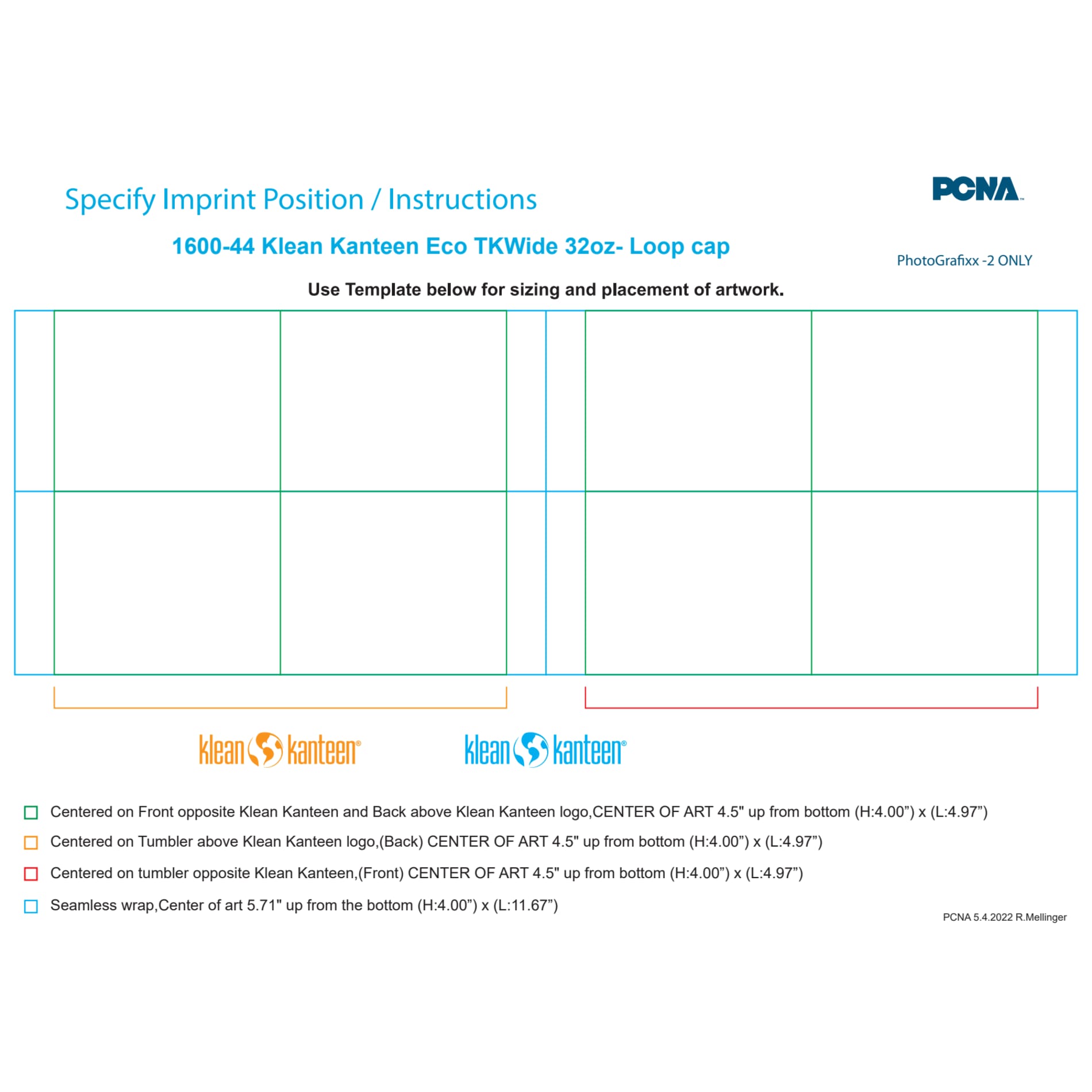 Klean Kanteen Eco TKWide 32oz- Loop cap 44