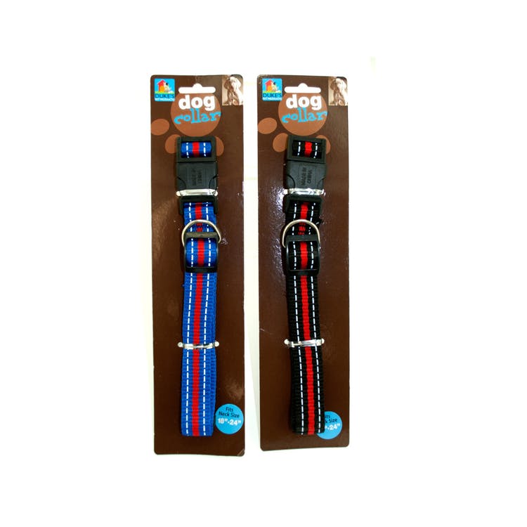 Dog Collars - Striped Nylon 2 Styles Adjustable 2