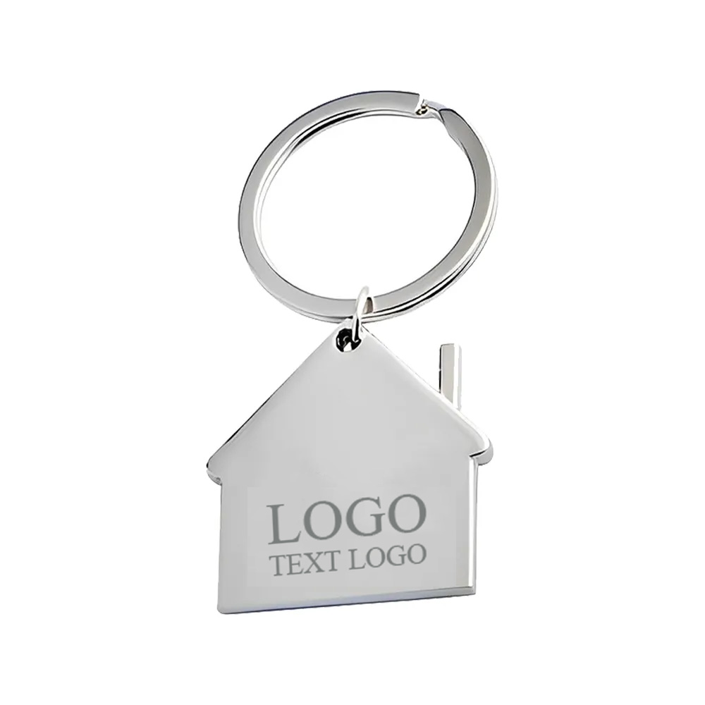 Custom House Shape Metal Key Tag 3