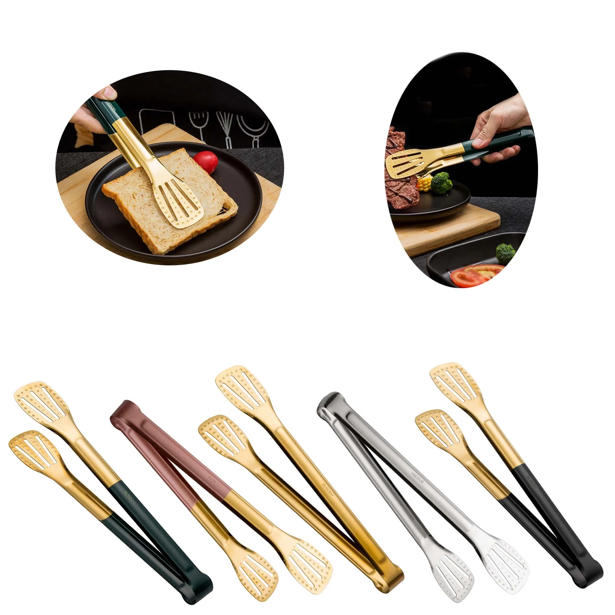 Stainless Steel Barbecue Food Tongs 3