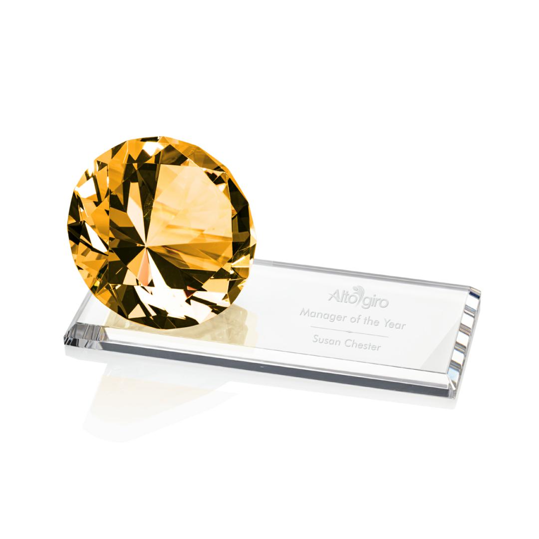 Gemstone Award on Starfire - Amber 6
